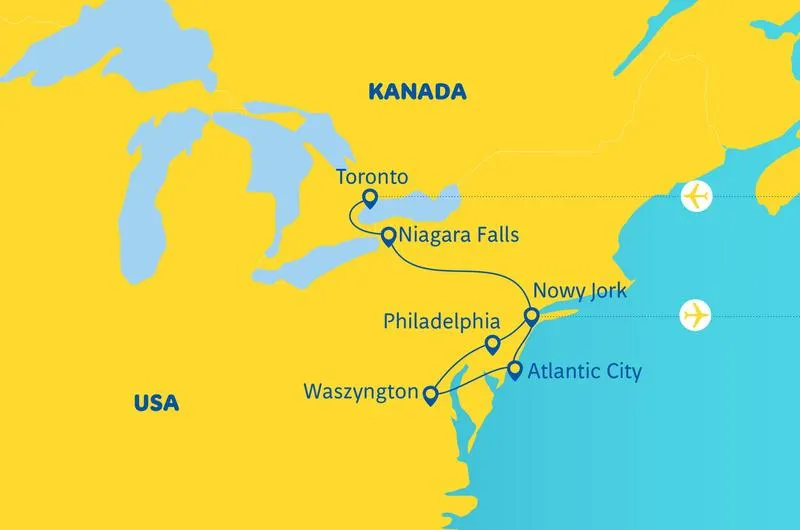 Czas lotu Warszawa-Toronto