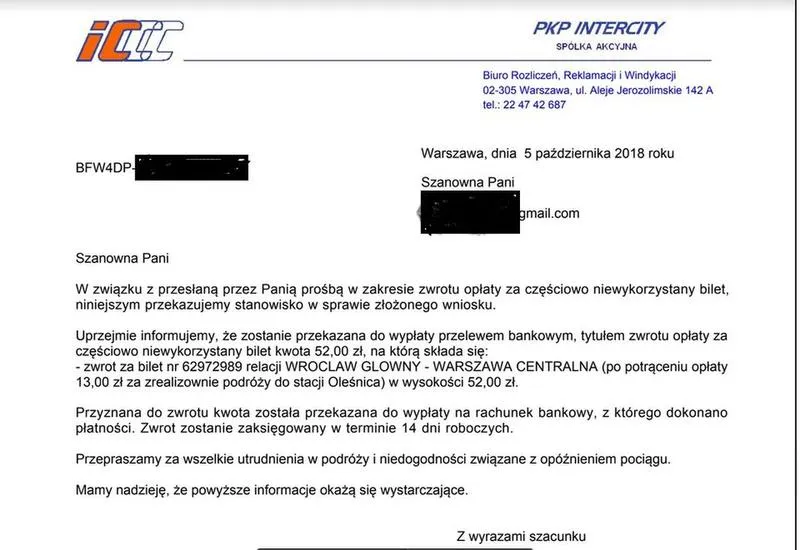 Reklamacja PKP Intercity krok po kroku