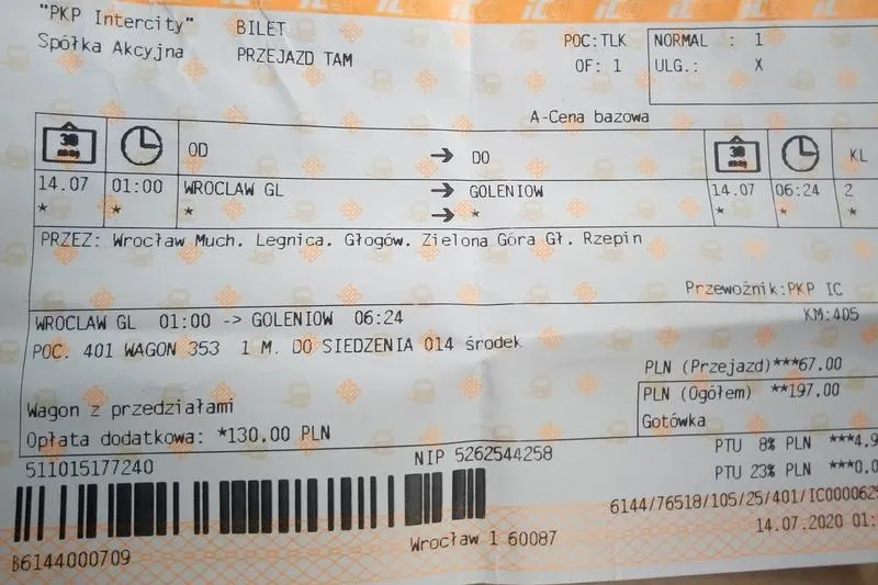 Zakup biletu kolejowego online